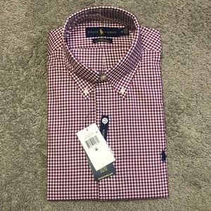 NEW Ralph Lauren Red Button Down Medium